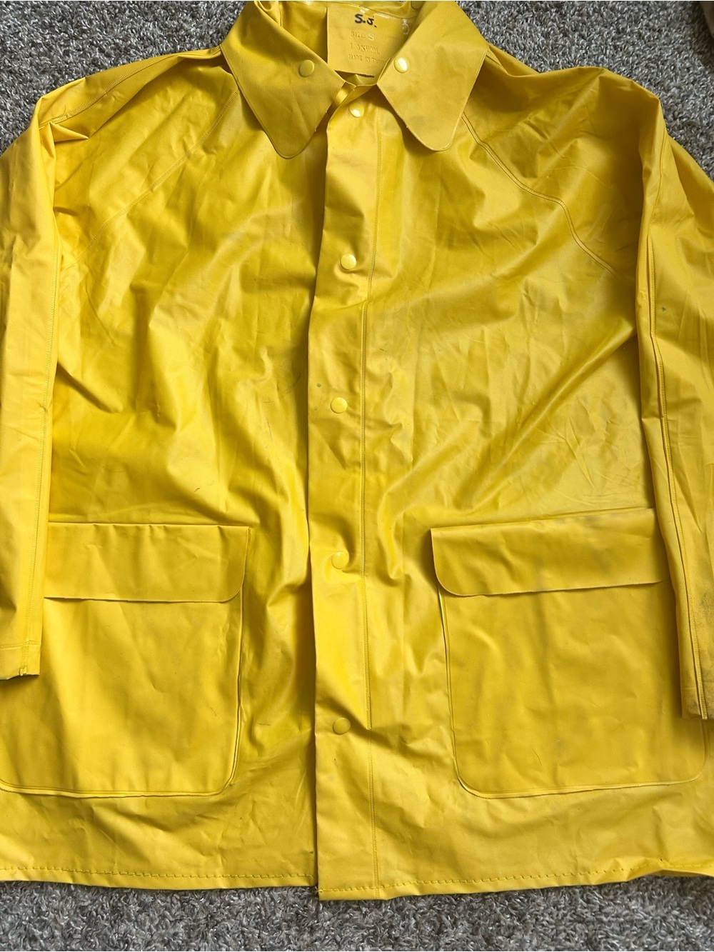 Vintage 100% Vinyl Raincoat Unisex size Small - Picture 2 of 10